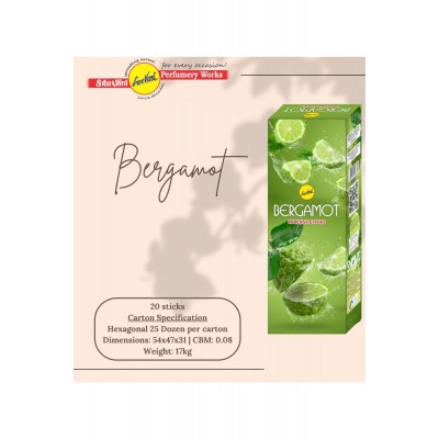 Sree Vani Bergamot Hexagonal Çubuk Tütsü 20'li Sree Vani Bergamot Hexagonal Çubuk Tütsü 20'li