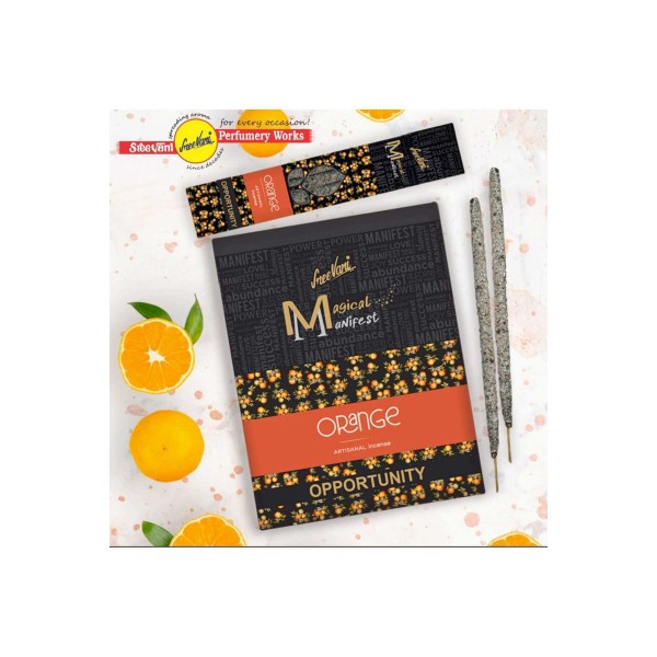 Sree Vani Orange Magical Manifest Sanatsal Doğal El Yapımı Premium Kalite Tütsü Sree Vani Orange Magical Manifest Sanatsal Doğal El Yapımı Premium Kalite Tütsü