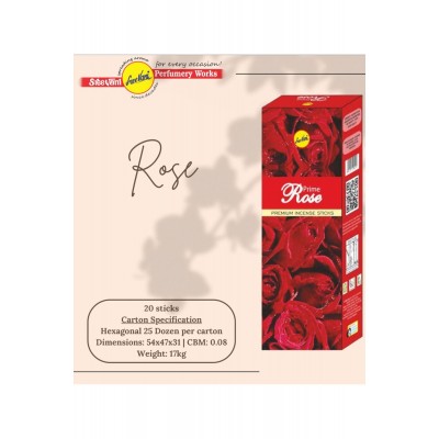 Sree Vani Rose (GÜL) Kokulu Hexagonal Çubuk Tütsü 20'li&hellip;
