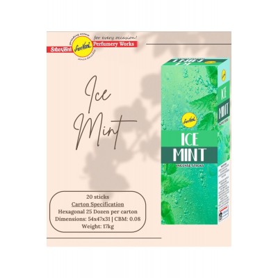 Sree Vani Ice Mint (BUZ NANE) Kokusu ; Hexagonal Çubuk Tütsü 20'li