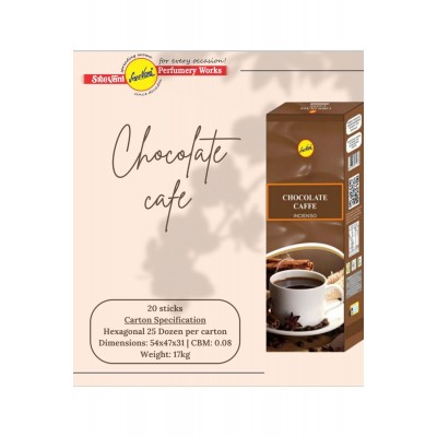 Sree Vani Chocolate Cafe (ÇİKOLATA KAHVE) Kokusu Hexagonal Çubuk Tütsü 20'li