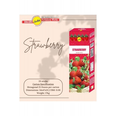 Sree Vani Strawberry (ÇİLEK) Kokusu Hexagonal Çubuk Tütsü 20&hellip;