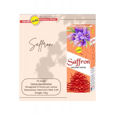 Sree Vani Safran Hexagonal Premium Kalite Çubuk Tütsü 20 Li&hellip;