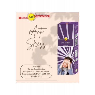 Sree Vani Anti Stress Hexagonal Premium Kalite Çubuk Tütsü 20 Li