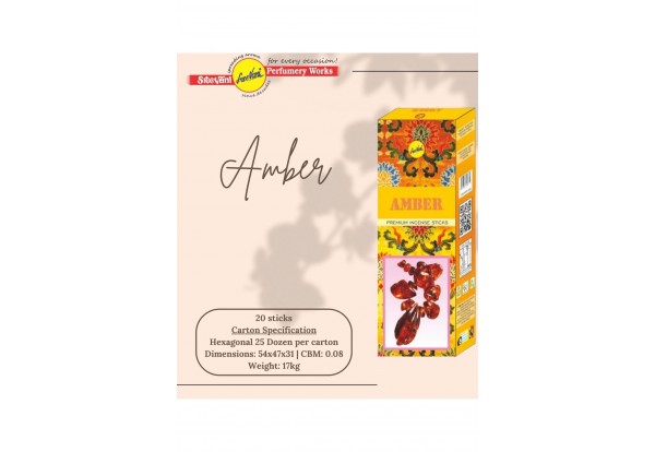 Sree Vani Amber Hexagonal Premium Kalite Çubuk Tütsü 20 Li&hellip;
